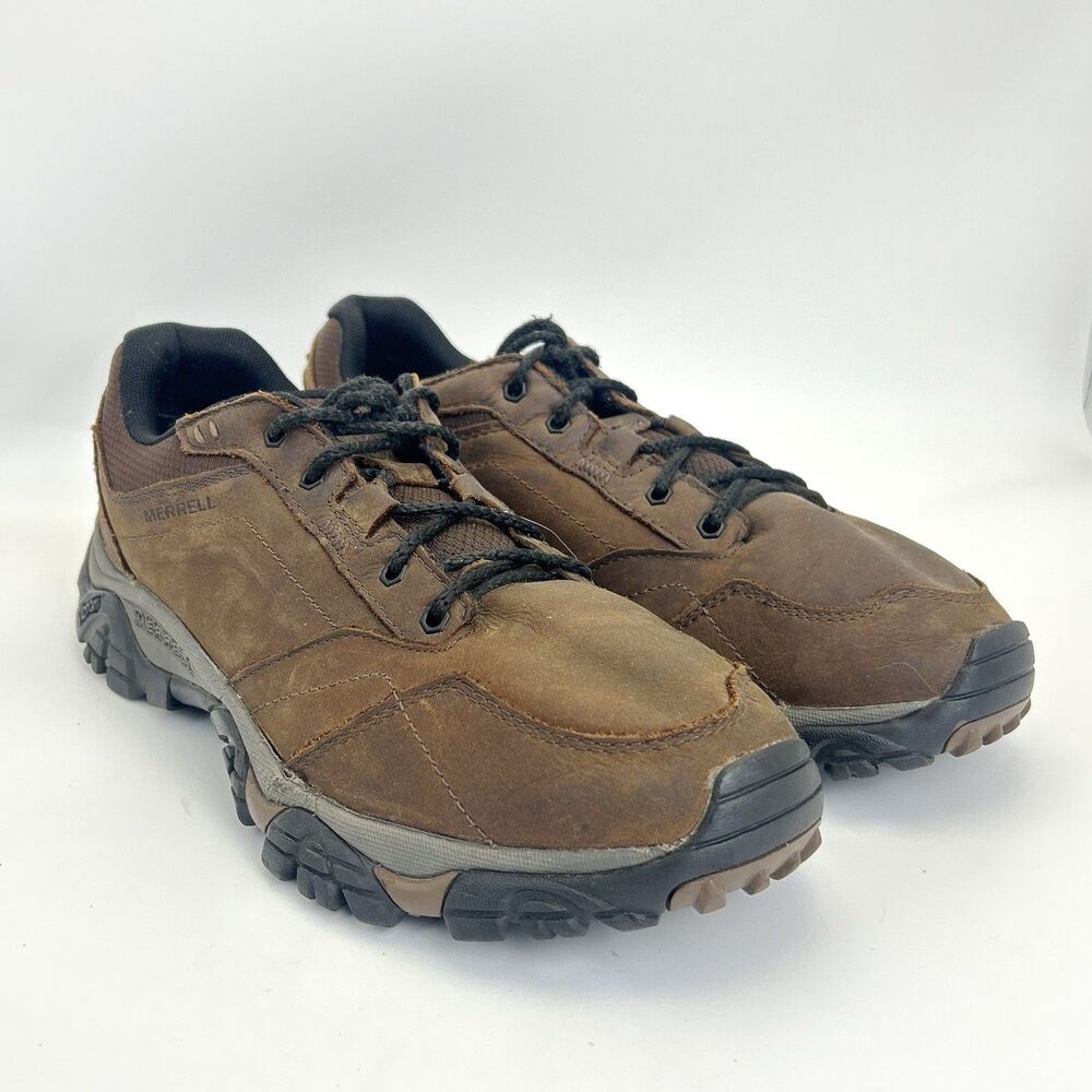 Merrell Moab Adventure Hiking Shoes Mens Sz 11.5 Dark Earth Brown Leather J91827 - Picture 2 of 8